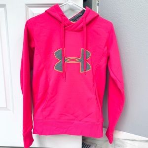 Bright pink under armour cold gear sweatshirt